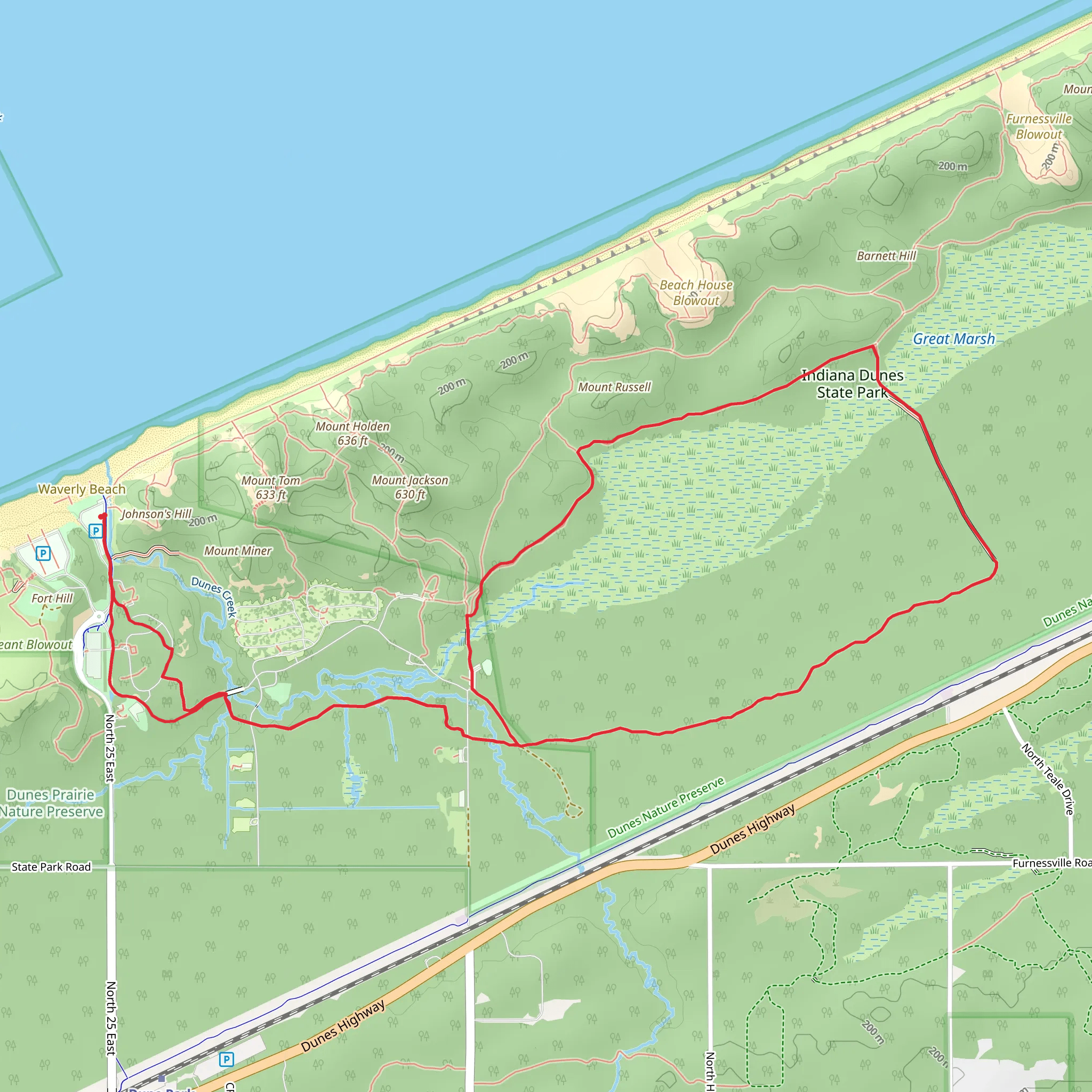 Wilson Road and Trail 2 Loop mobile static map