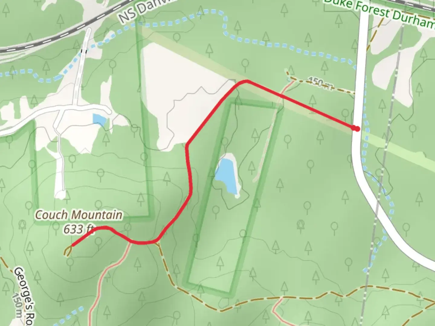 An image depicting the trail Couch Mountain and its surrounding area.