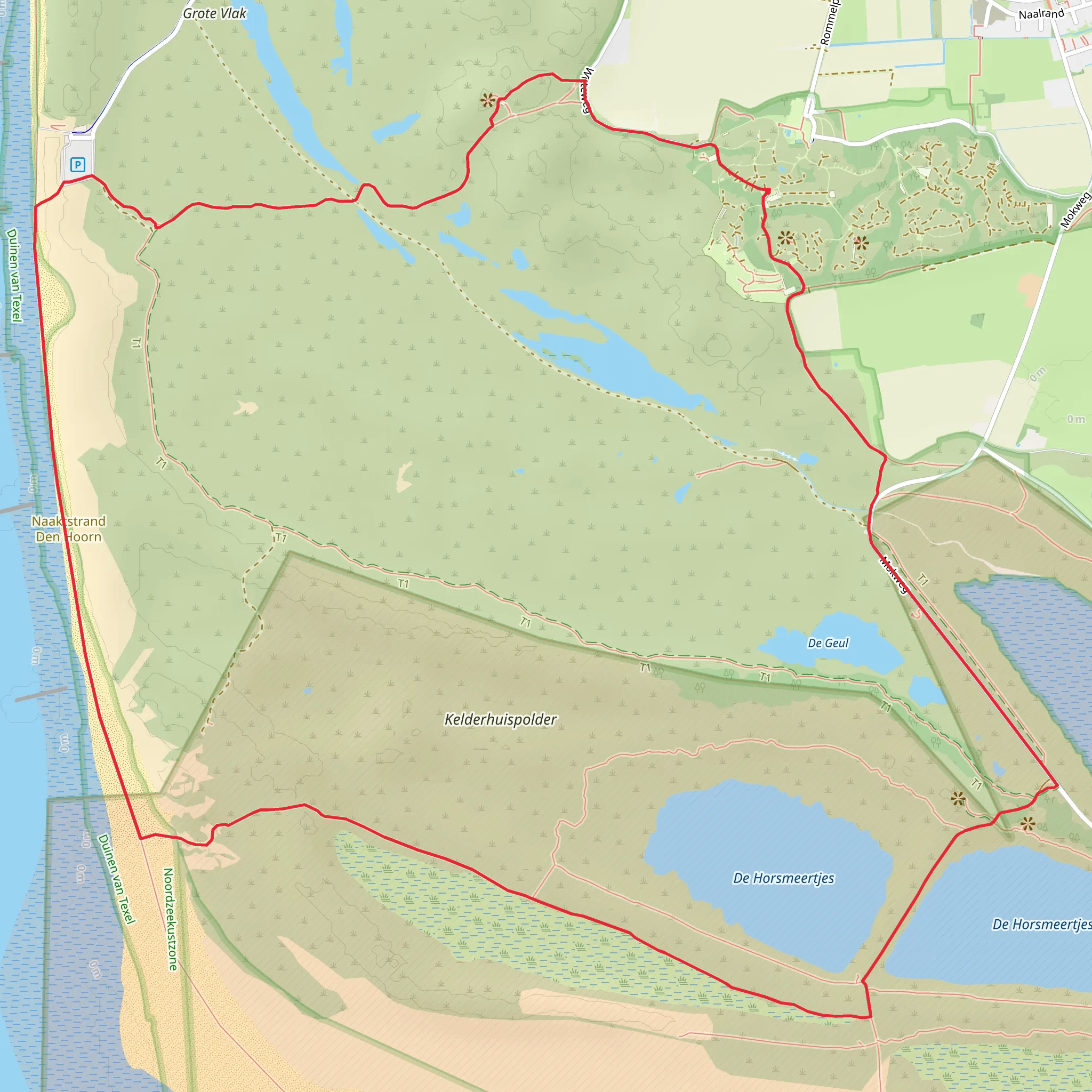 De Horsmeertjes and Loodsmansduin Loop mobile static map