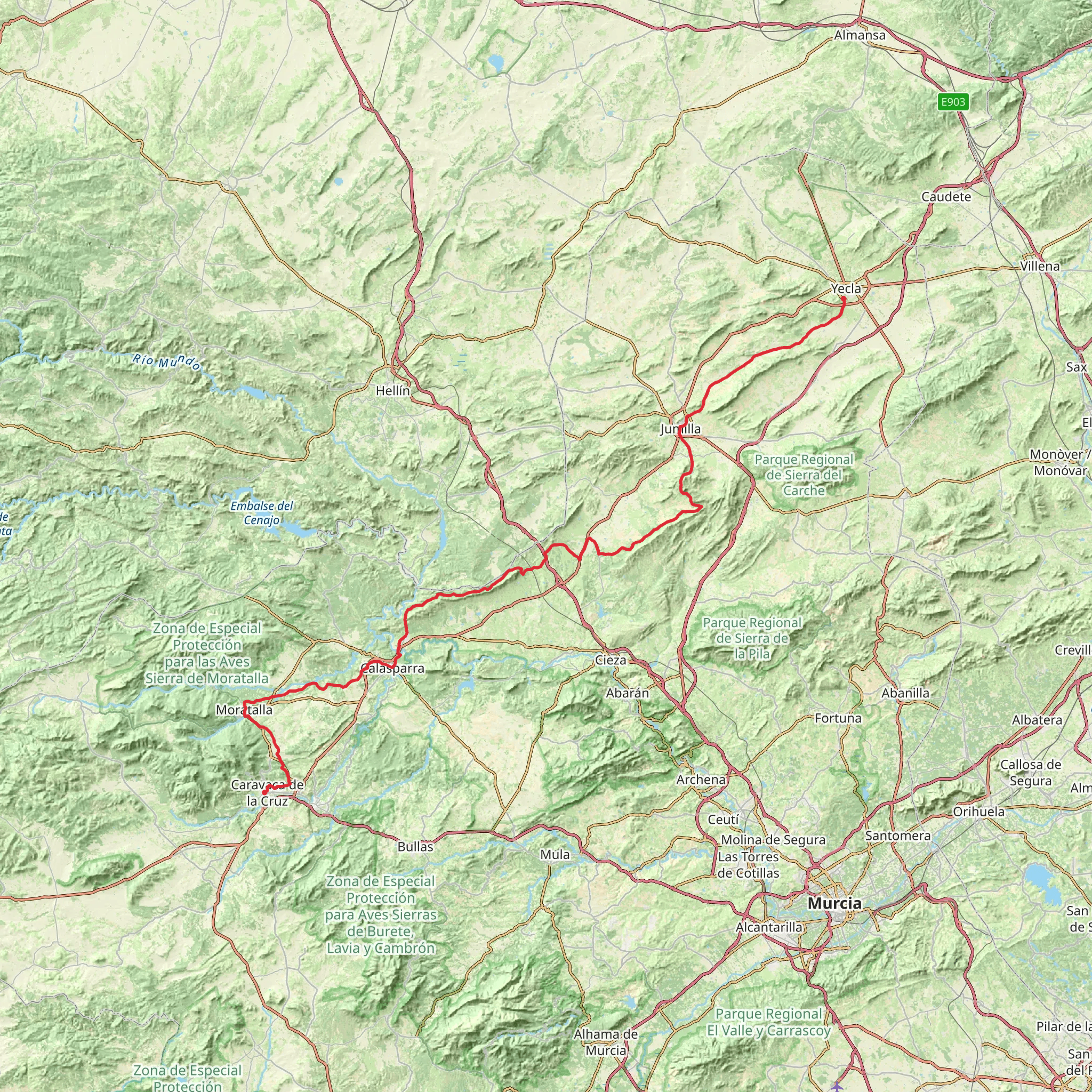 GR 251 Camino de la Cruz del Altiplano mobile static map