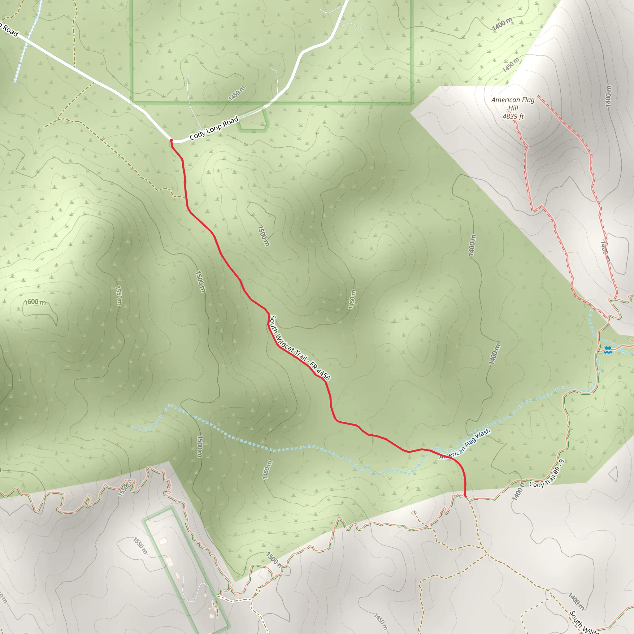 South Wildcat Trail mobile static map