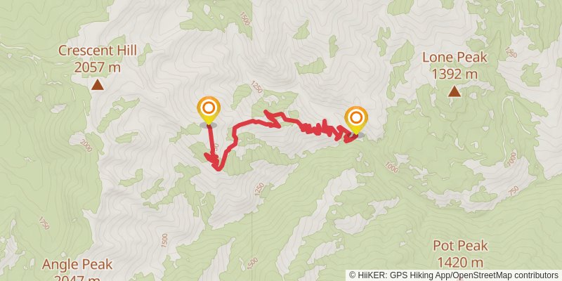North Fork 25 Mile Creek Trail stage 2 Map
