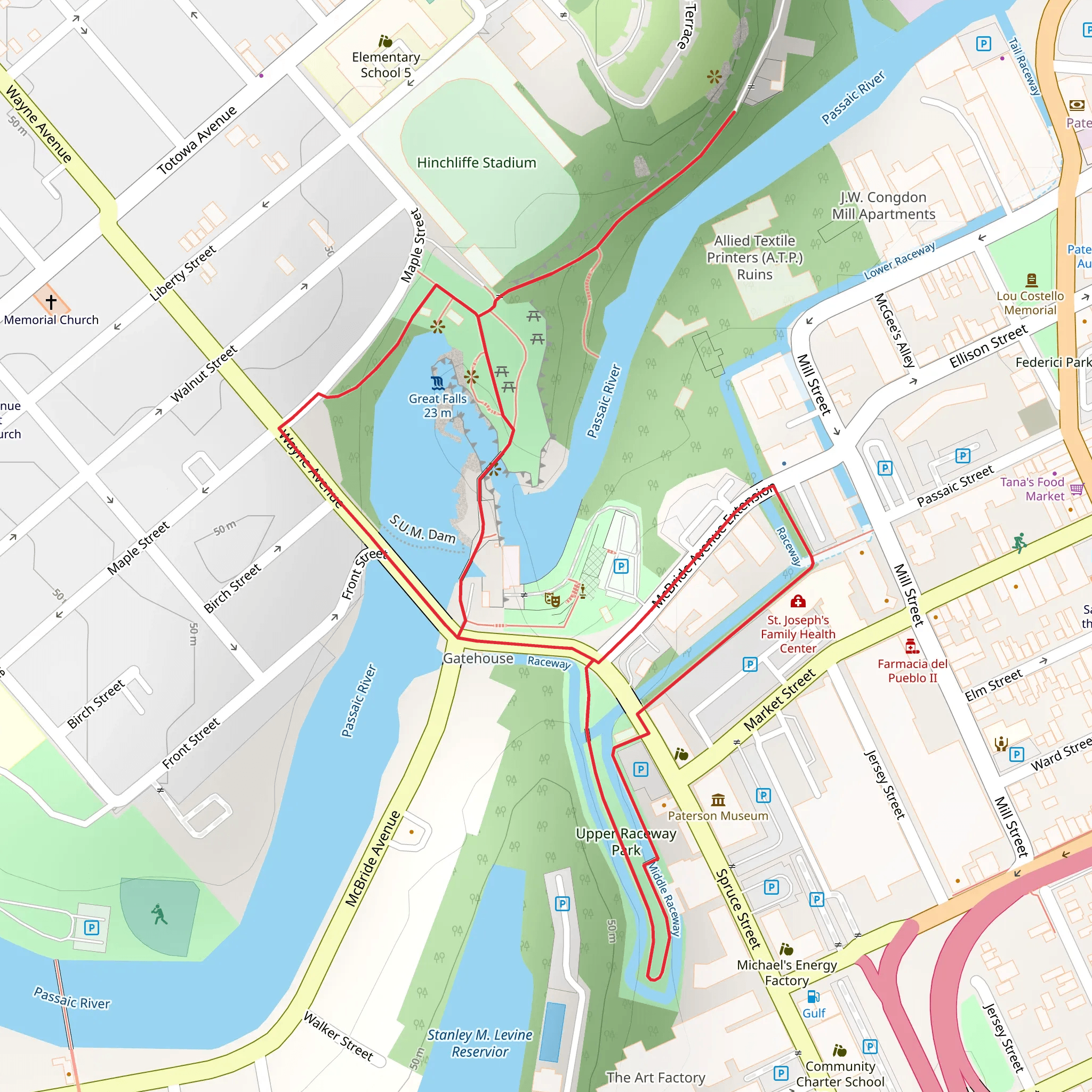 Passaic River Walk mobile static map