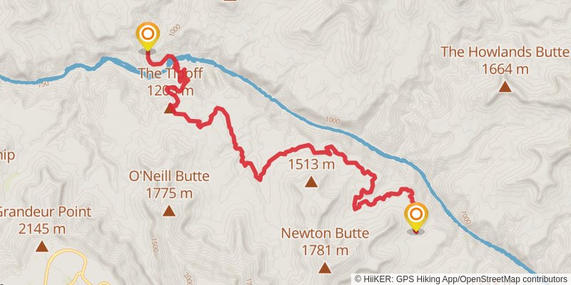 Hayduke Trail stage 58 Map
