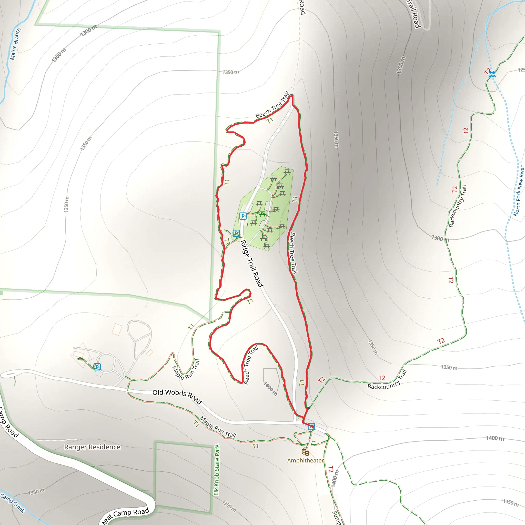Beech Tree Loop Trail mobile static map