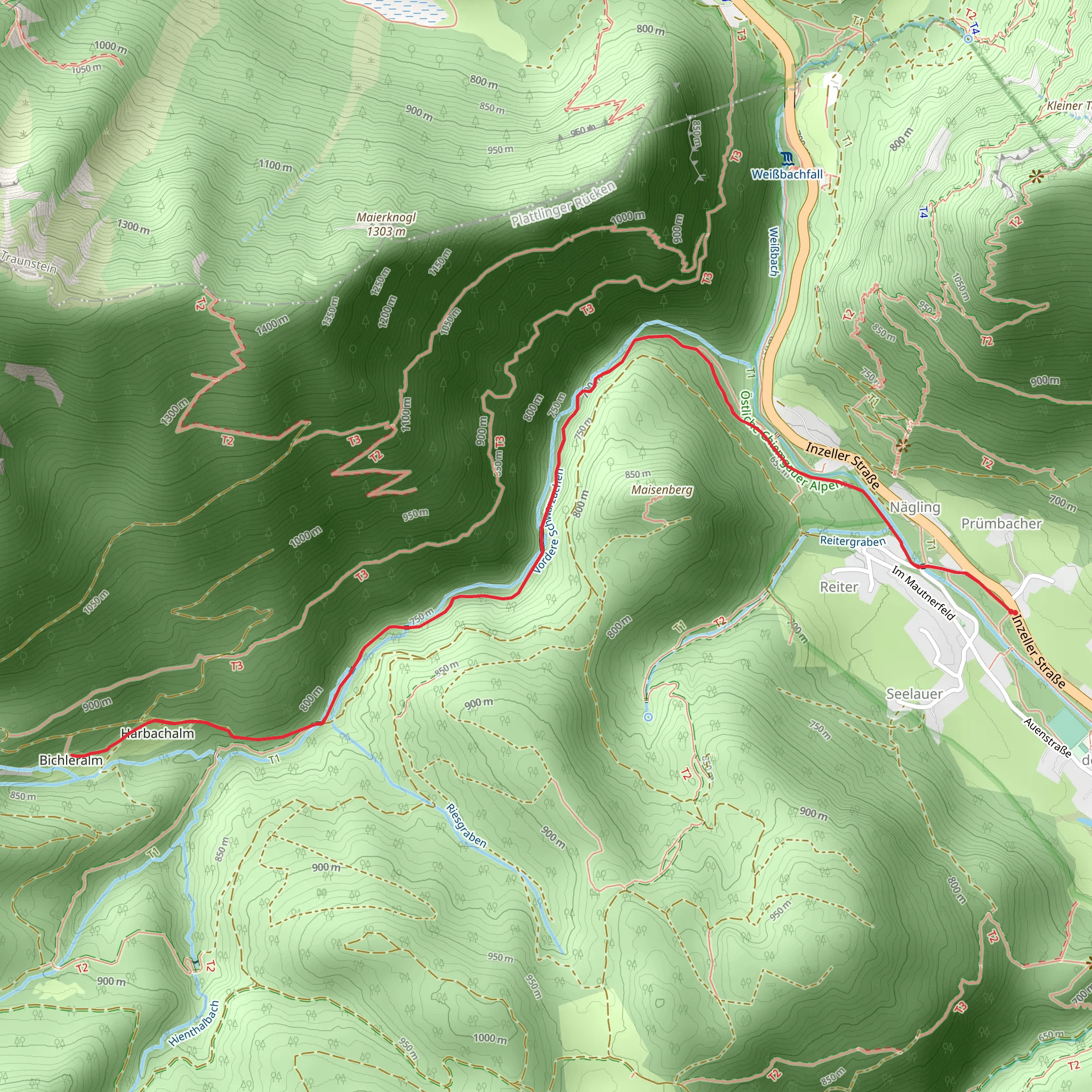 Bichler Alm Walk via Reiterweg mobile static map