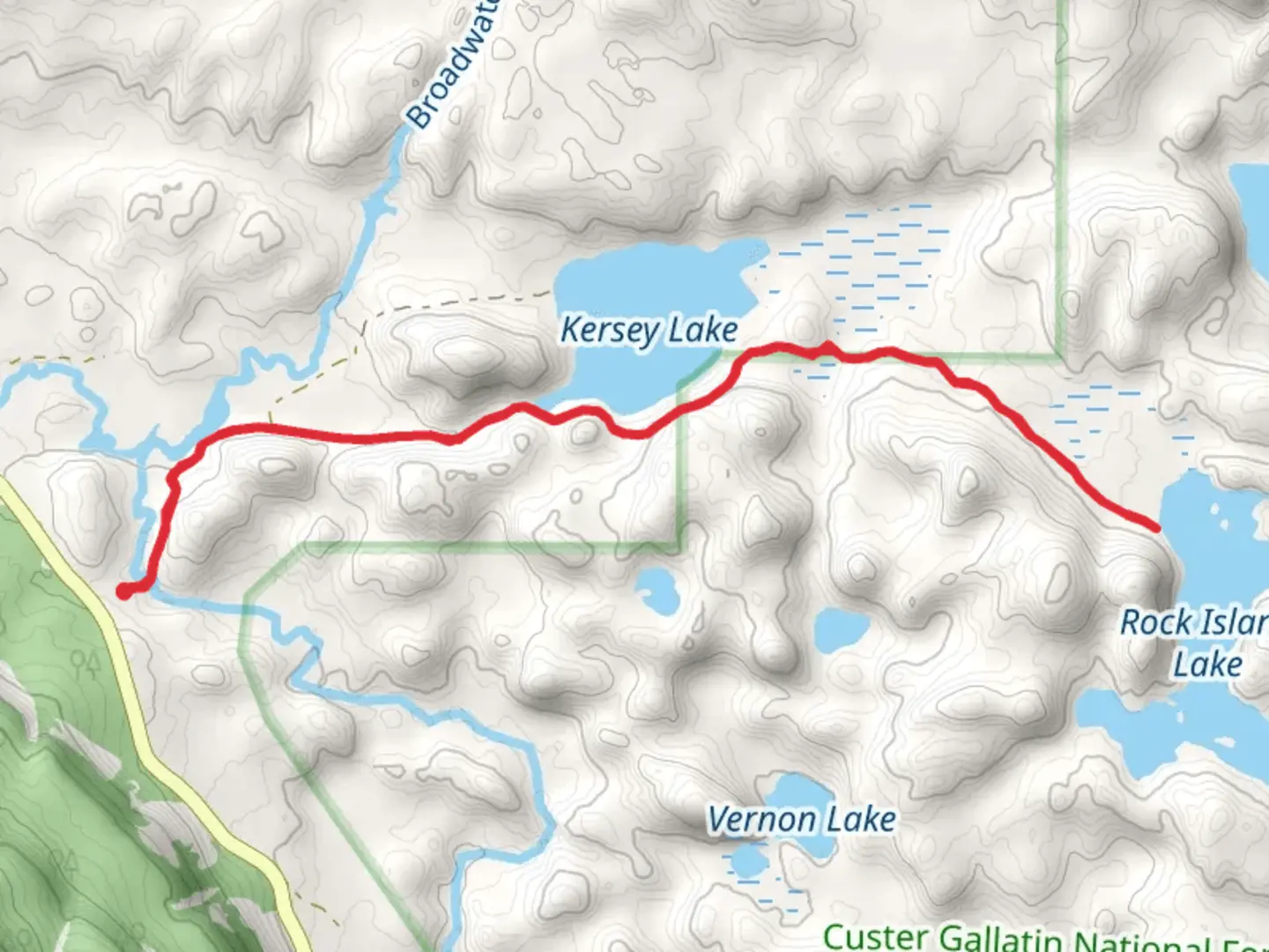 An image depicting the trail Rock Island Lake Trail and its surrounding area.