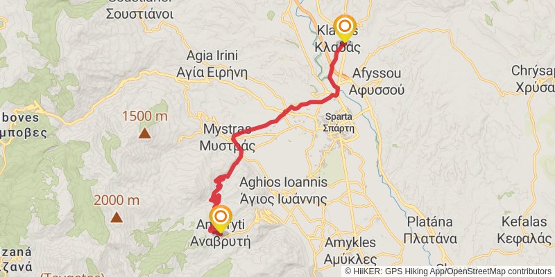 E4 - Peloponnes stage 12 Map