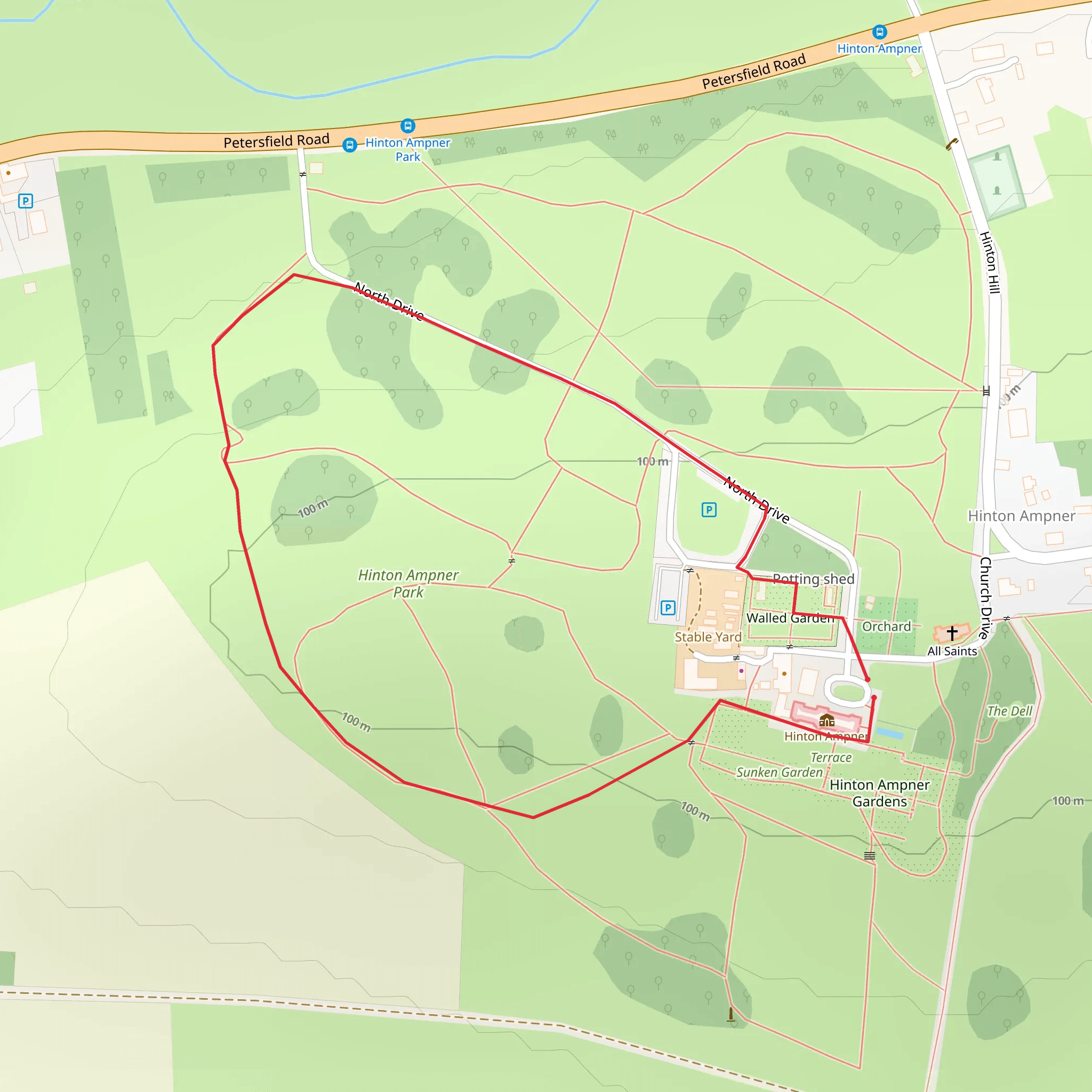 Hinton Ampner mobile static map