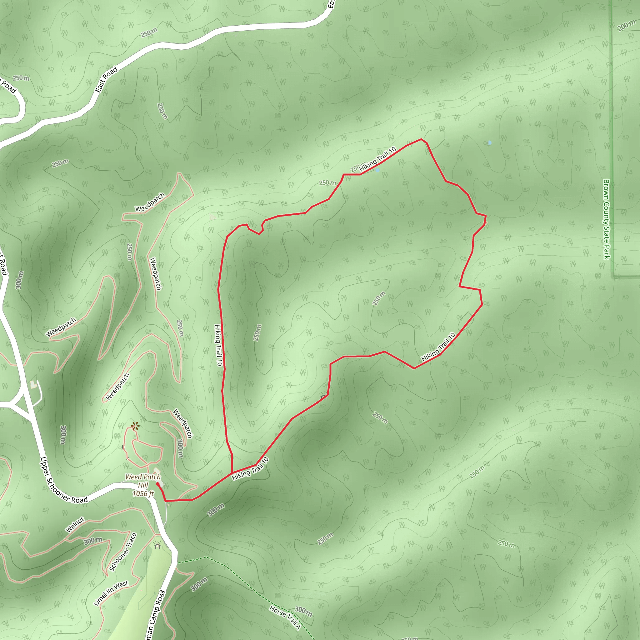 Weed Patch Hill - Hiking Trail mobile static map