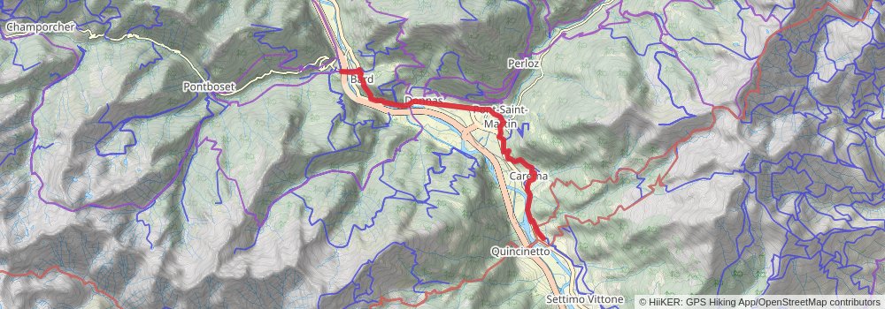 Via Francigena stage 70 Map