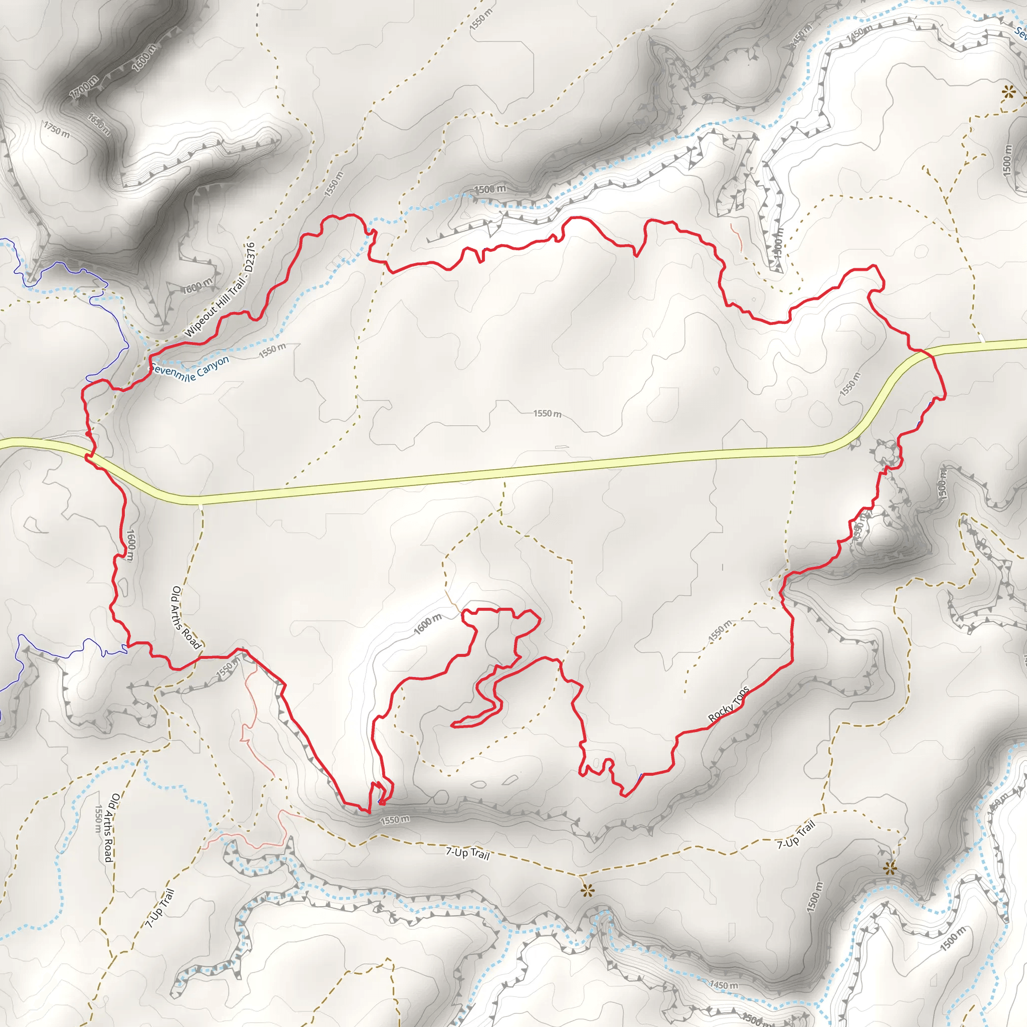Ramblin and Rocky Tops Loop mobile static map
