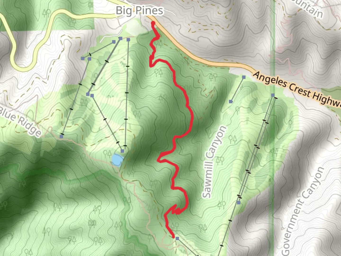 An image depicting the trail Blue Ridge Trail and its surrounding area.