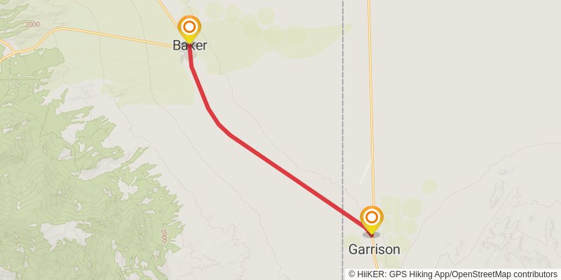 American Discovery Trail North Route stage 315 Map