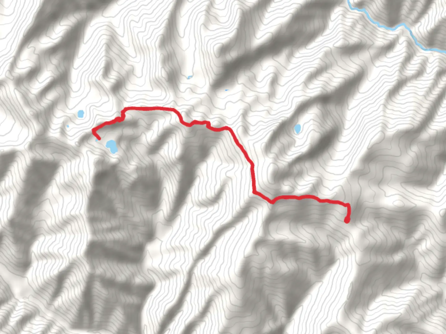 An image depicting the trail Buck Lake via Big Baldy Ridge and its surrounding area.
