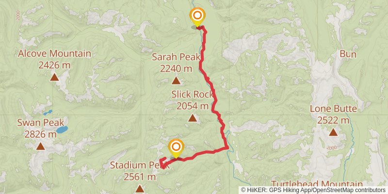 Hungry Creek via Main South Fork Trail stage 4 Map