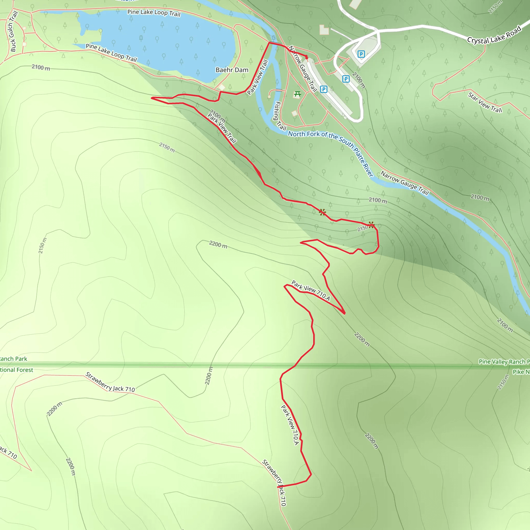 Park View Trail mobile static map