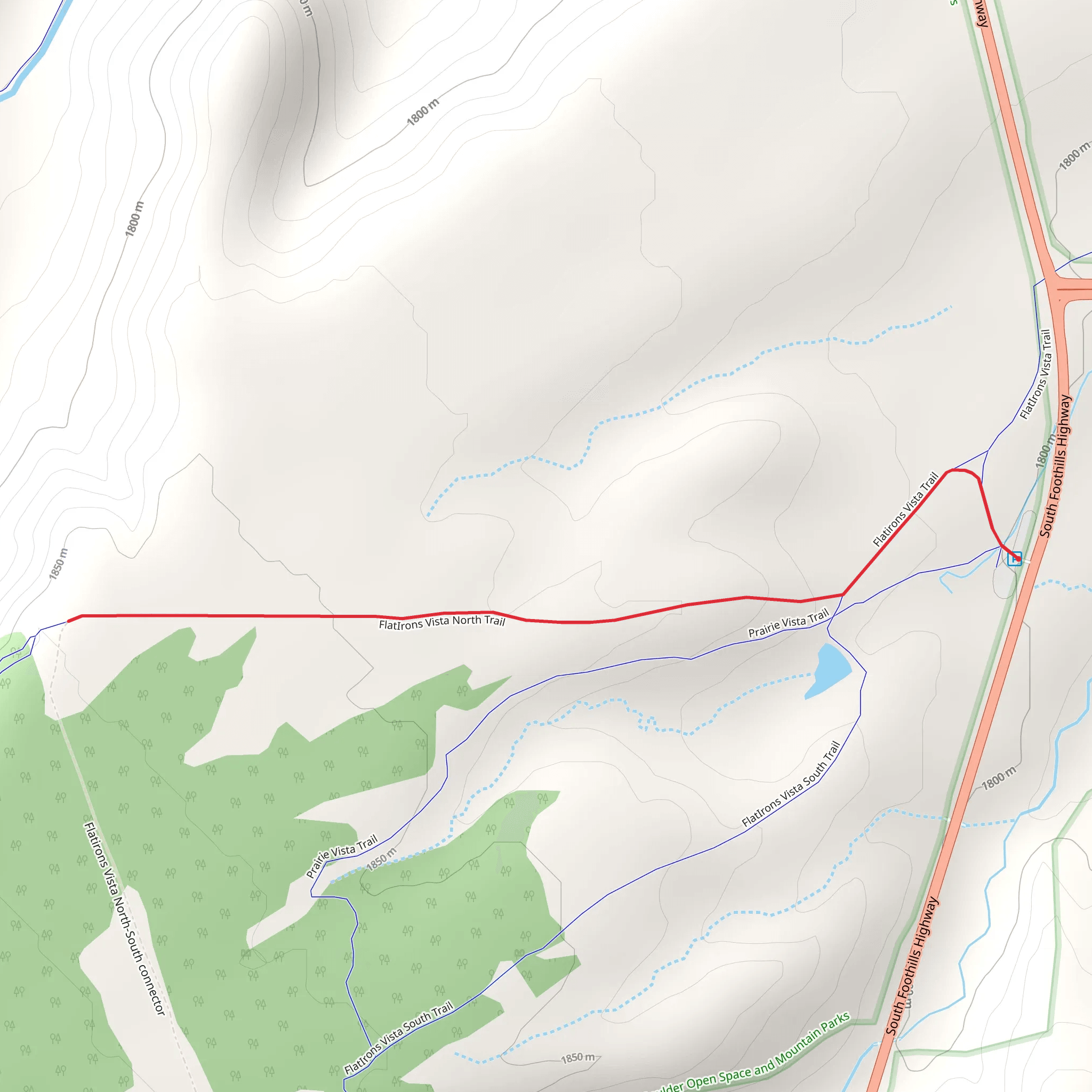 FlatIrons Vista Trail mobile static map