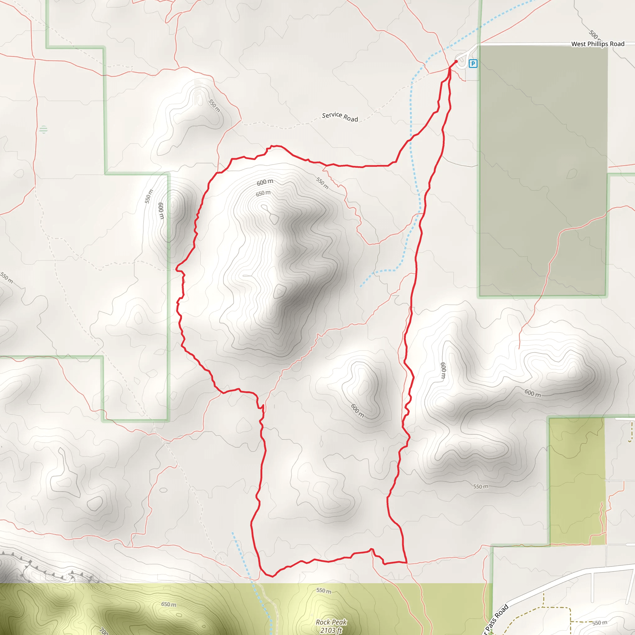 San Tan and Moonlight Loop Trail mobile static map