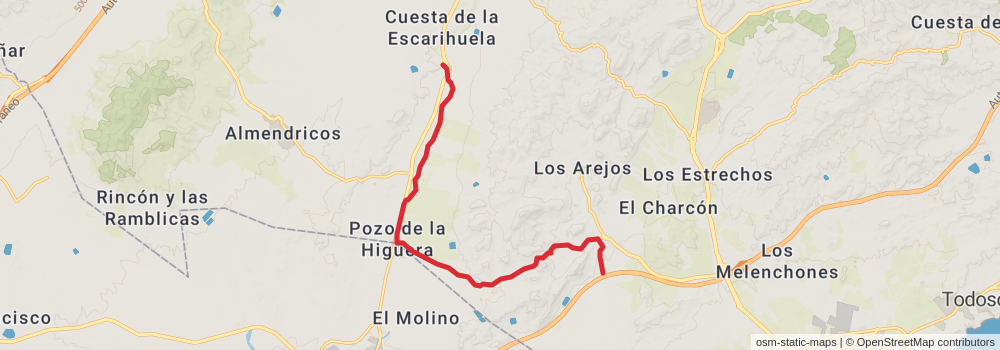 GR 253 Camino de la Cruz del Alto Guadalentín stage 2 Map