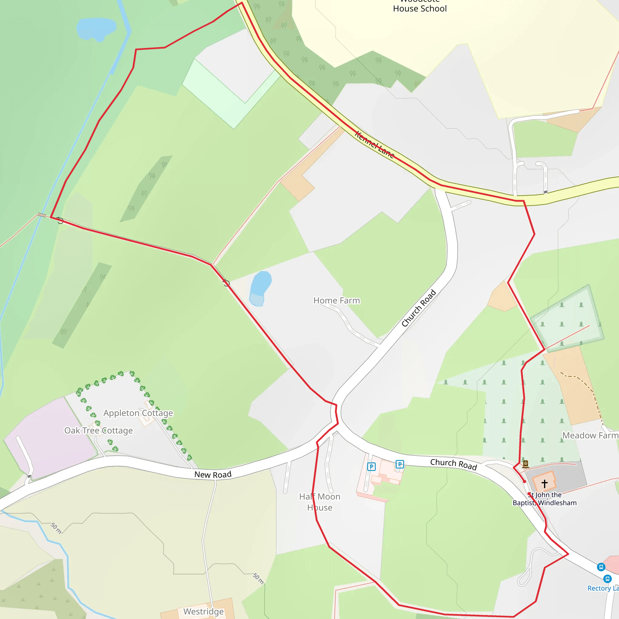 Windlesham Loop mobile static map