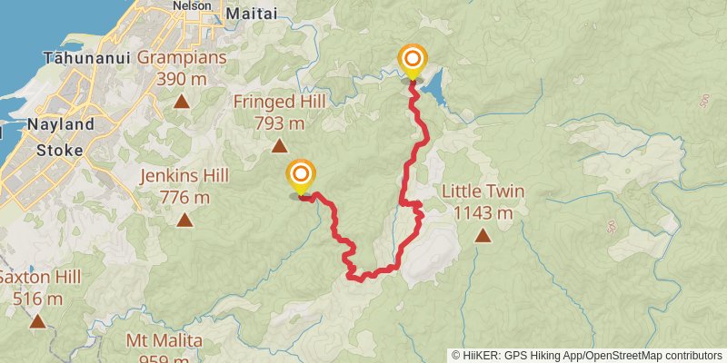 Dun Mountain Trail stage 2 Map