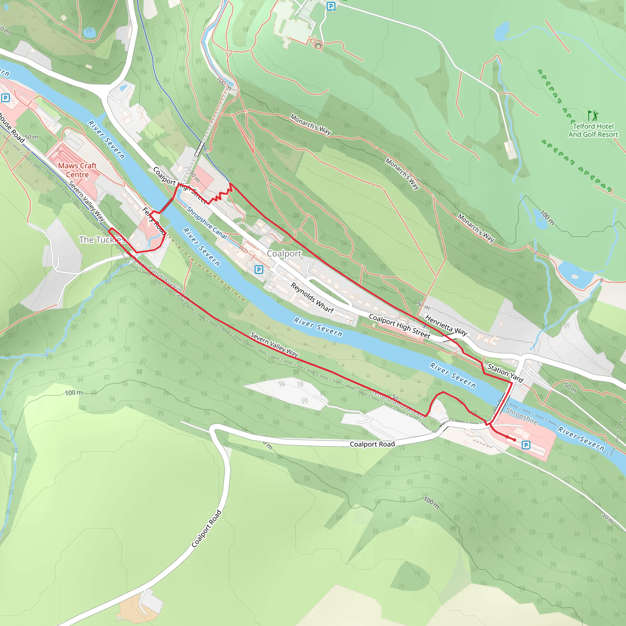River Severn Loop - Coalport mobile static map