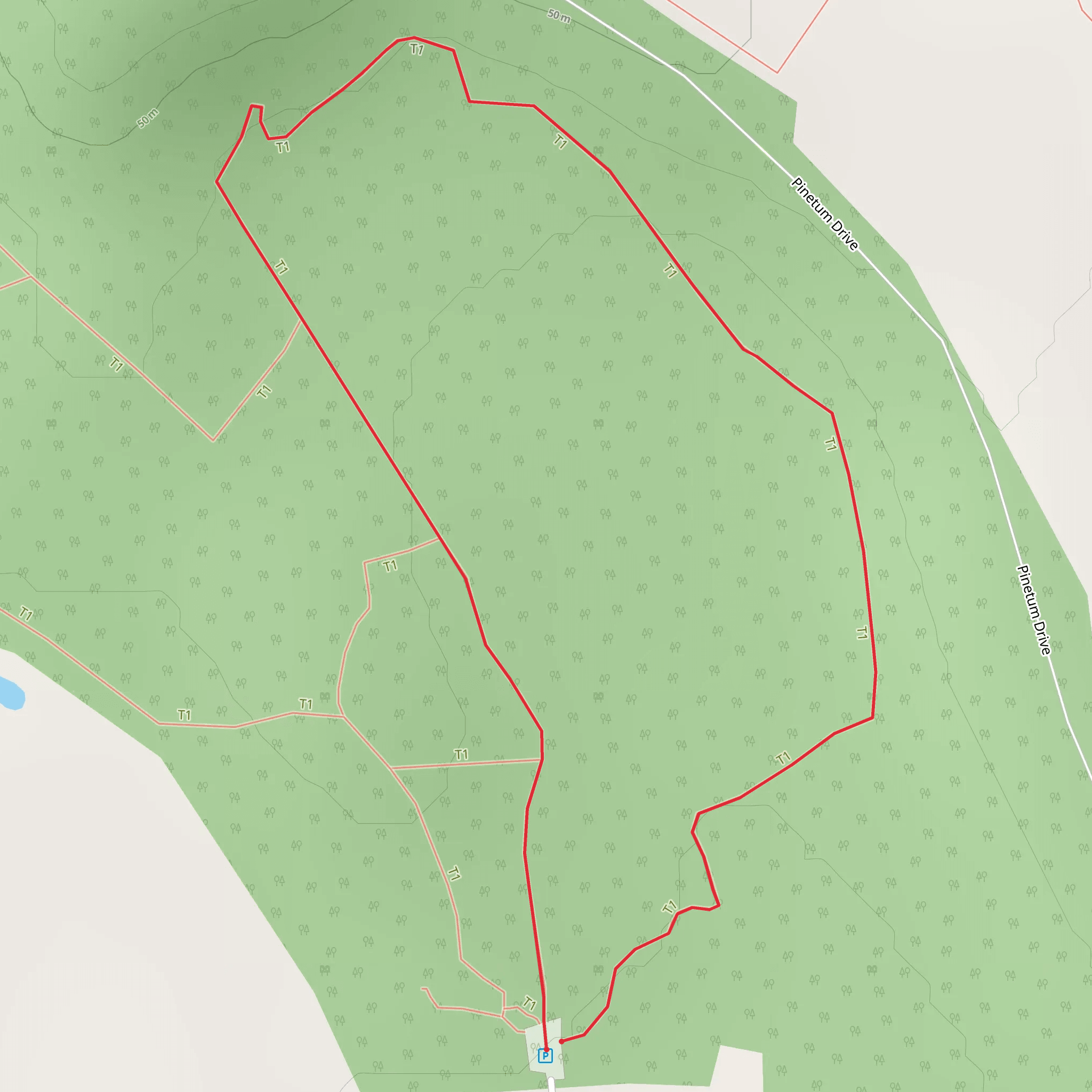 Highnam Woods Loop mobile static map