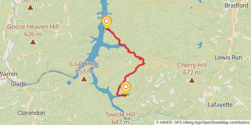 North Country Trail - Allegheny National Forest Section stage 2 Map