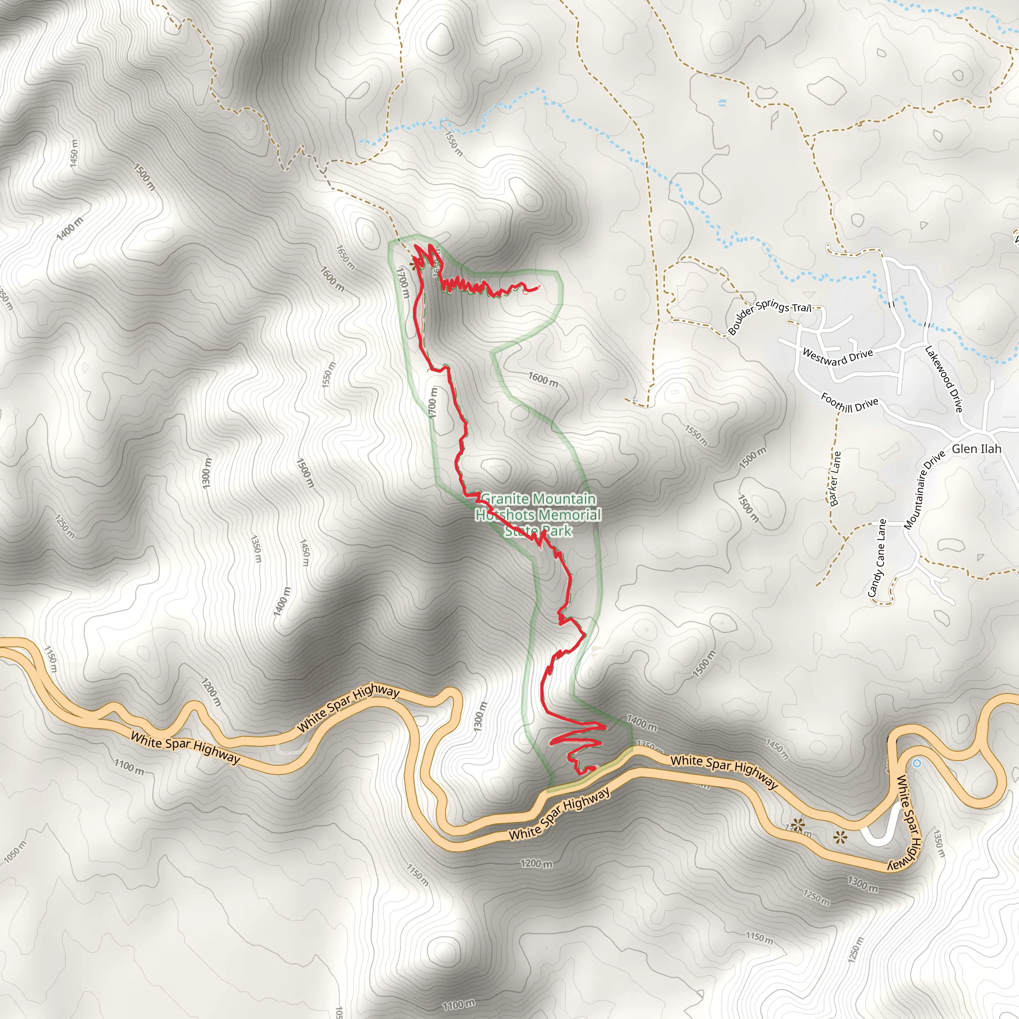 Hotshots Trail mobile static map