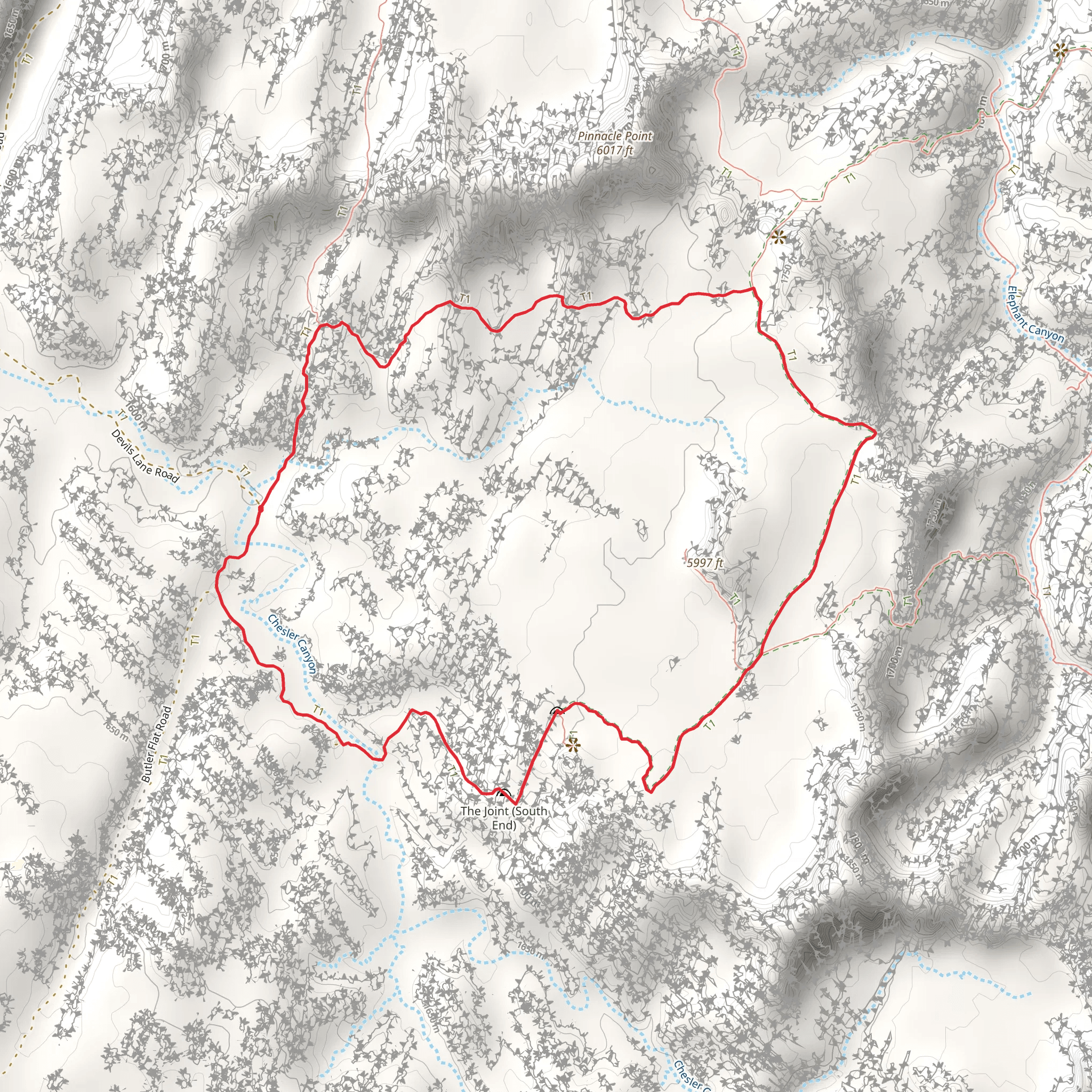 Chesler Park Loop Trail mobile static map
