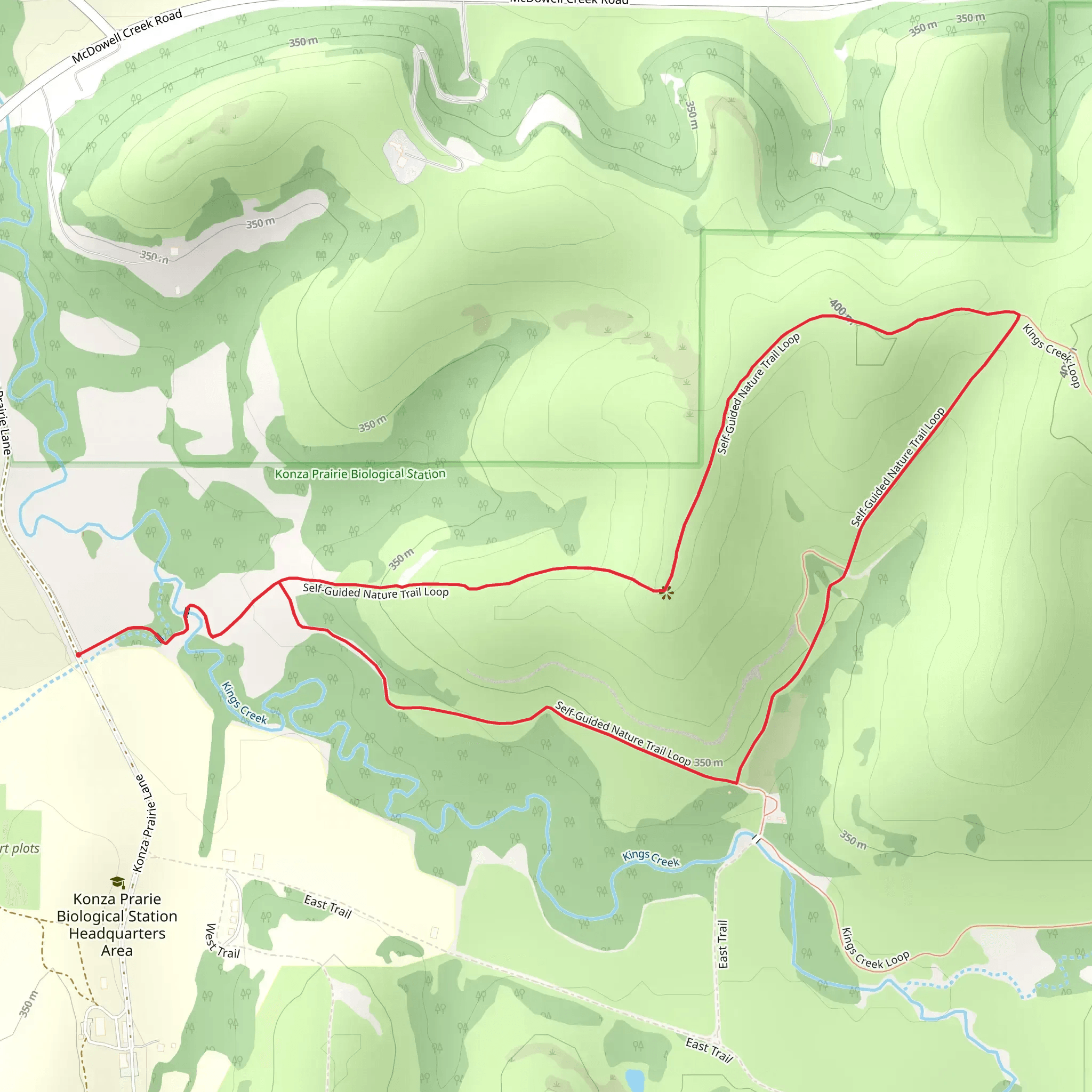 Konza Prairie Nature Loop mobile static map