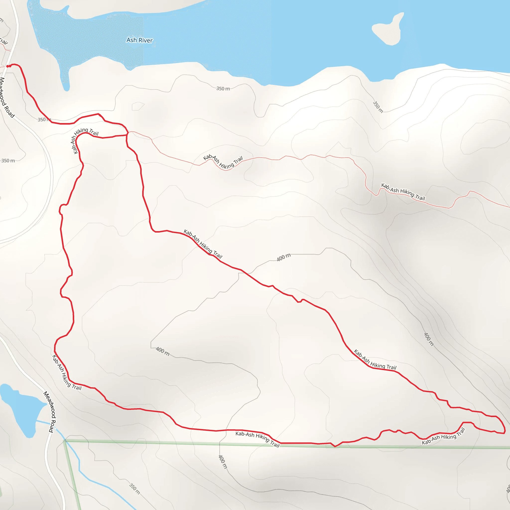 Kab-Ash - Meadowood Road East Loop Trail mobile static map