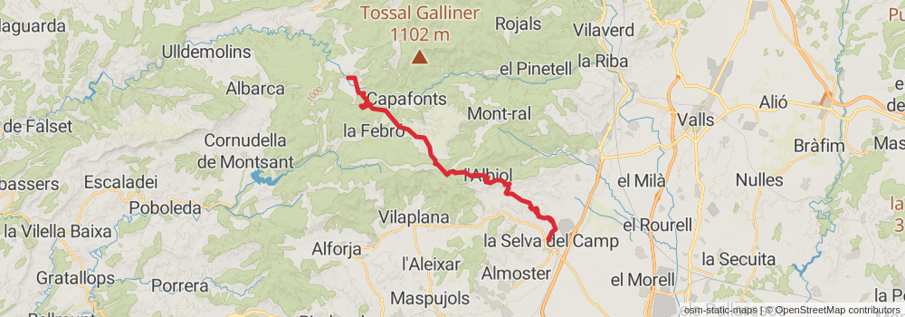 GR 65-5 - Camino de Santiago - Cataluña stage 3 Map