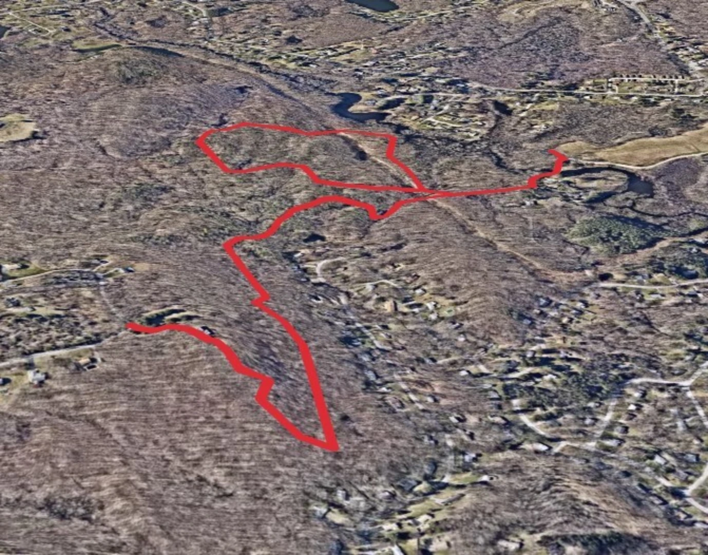 An image depicting the trail Top Cottage Trail - green and its surrounding area.