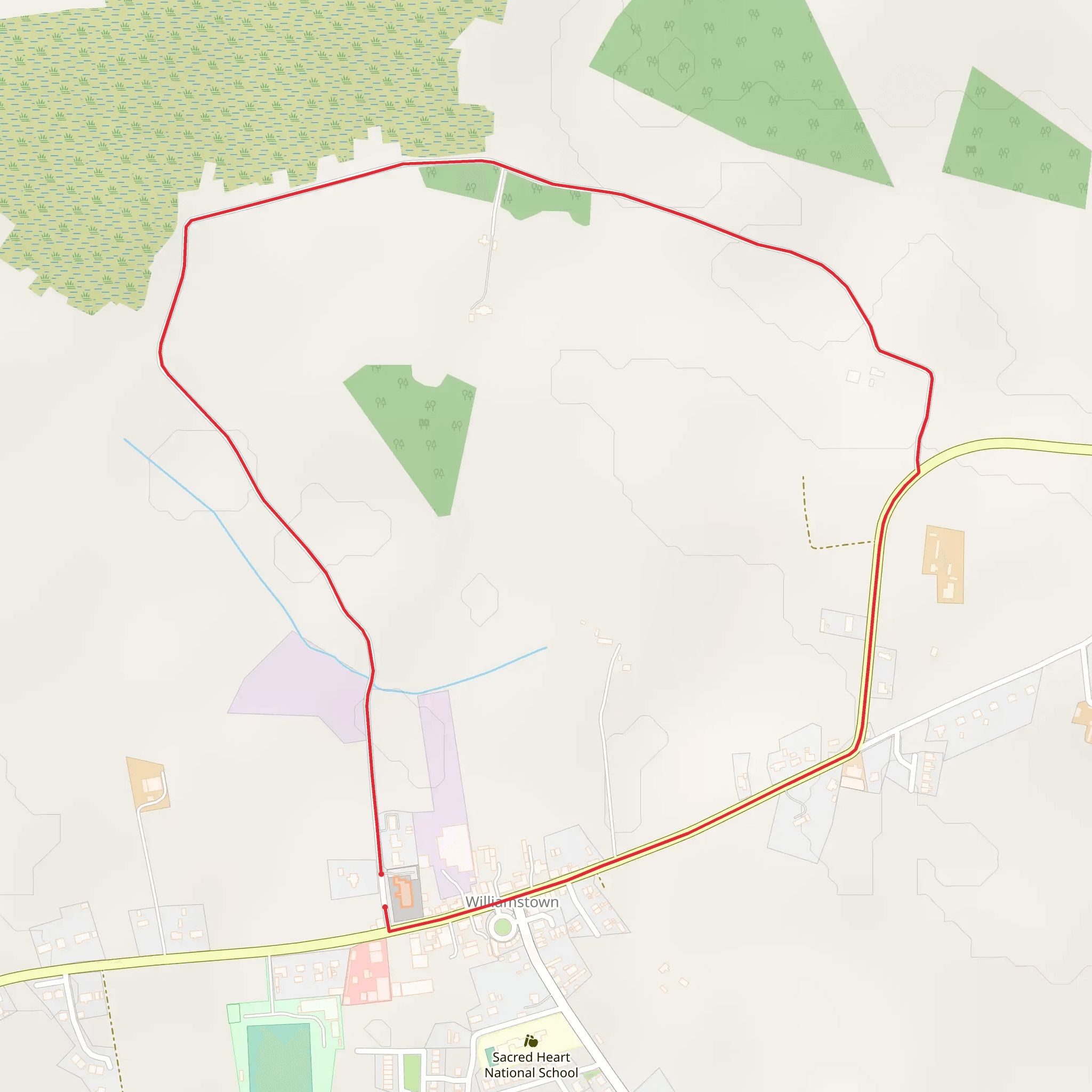 Williamstown Bog Road mobile static map