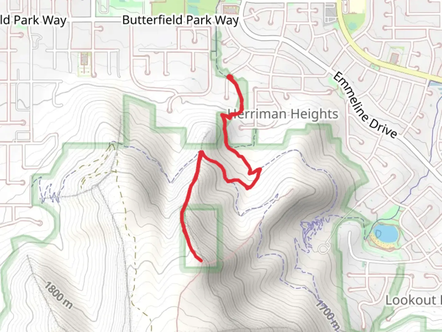 An image depicting the trail Diamondback Trail and its surrounding area.