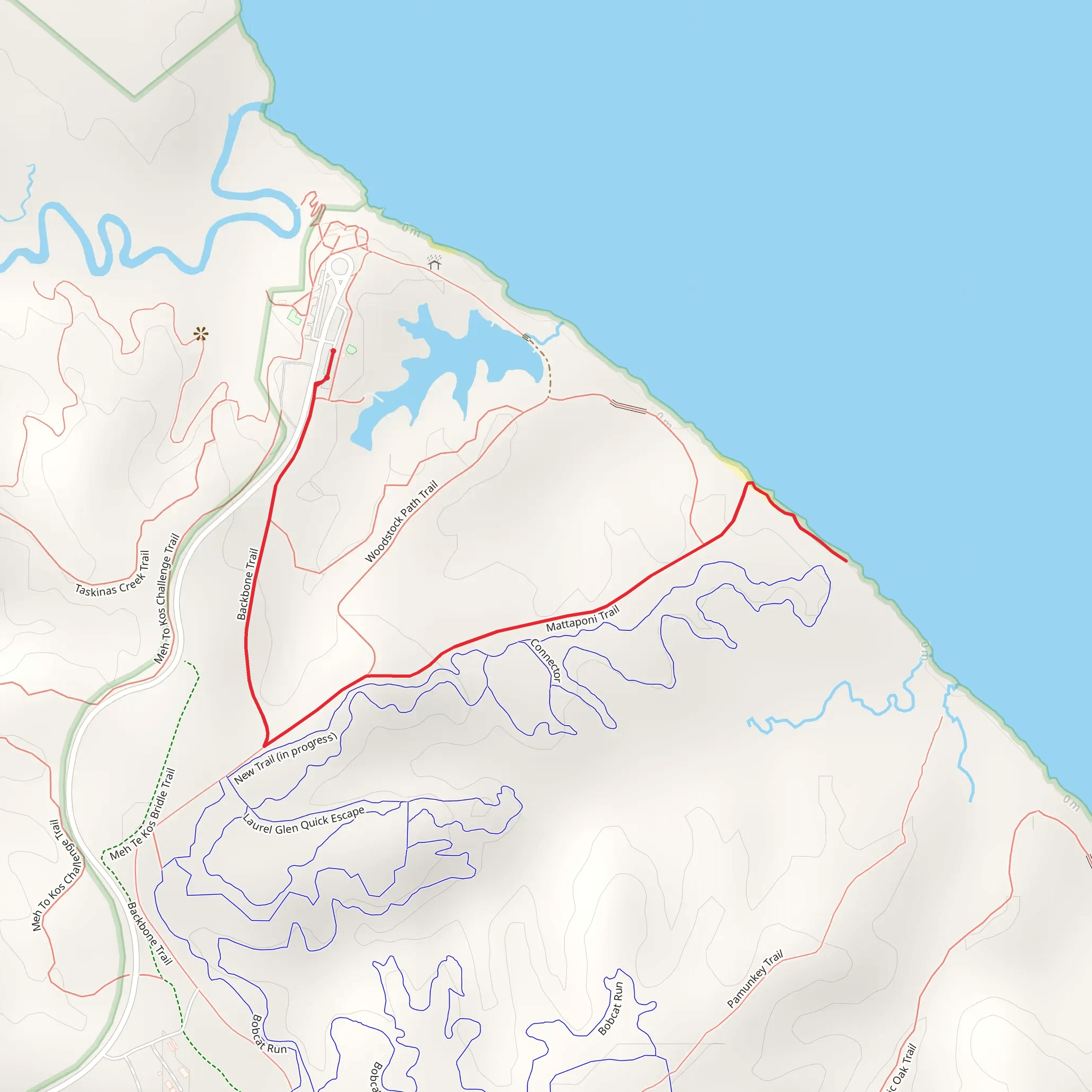Mattaponi Trail via Backbone Trail mobile static map