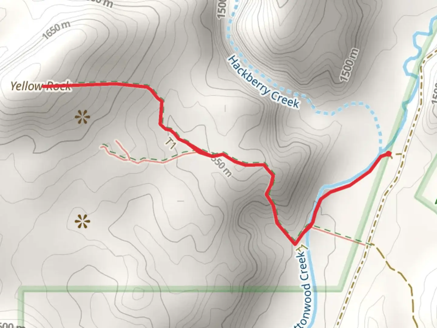 An image depicting the trail Yellow Rock Trail and its surrounding area.