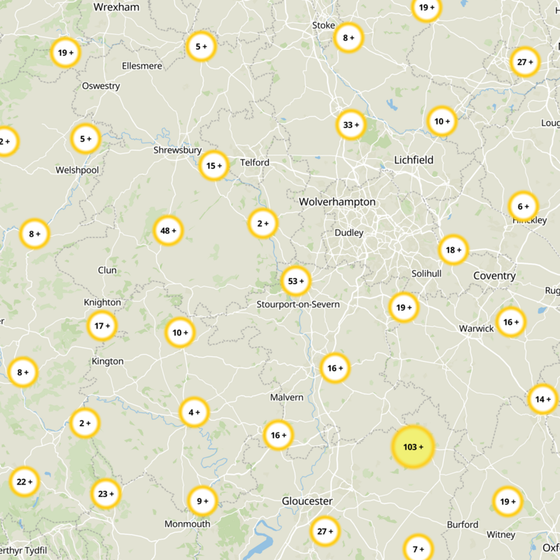 Worcester, England Static Map