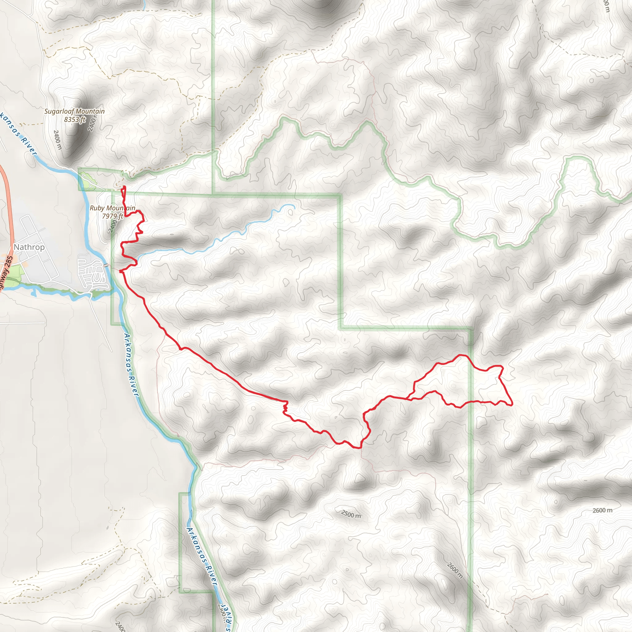 Torret Trail and Catkin Gulch Loop mobile static map