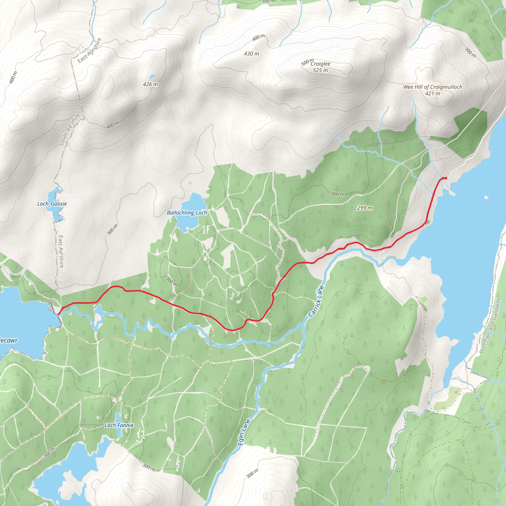 Loch Doon Walk mobile static map
