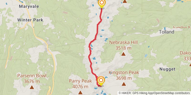 Continental Divide Trail - Colorado stage 53 Map