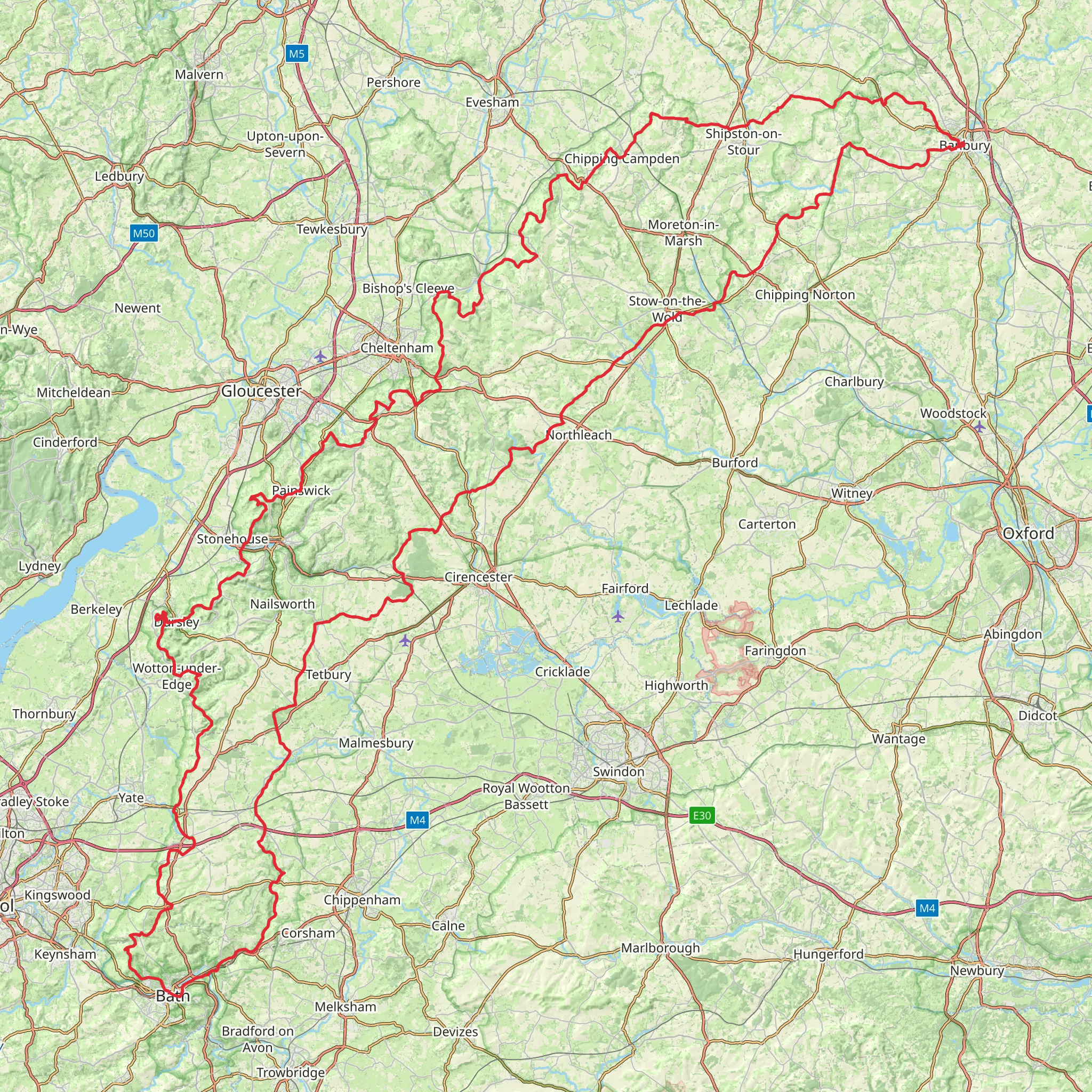 Cotswold Round mobile static map