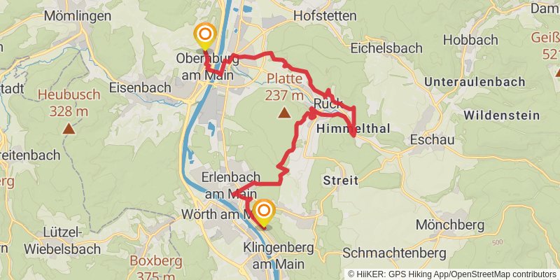 Fränkischer Rotwein Wanderweg stage 2 Map