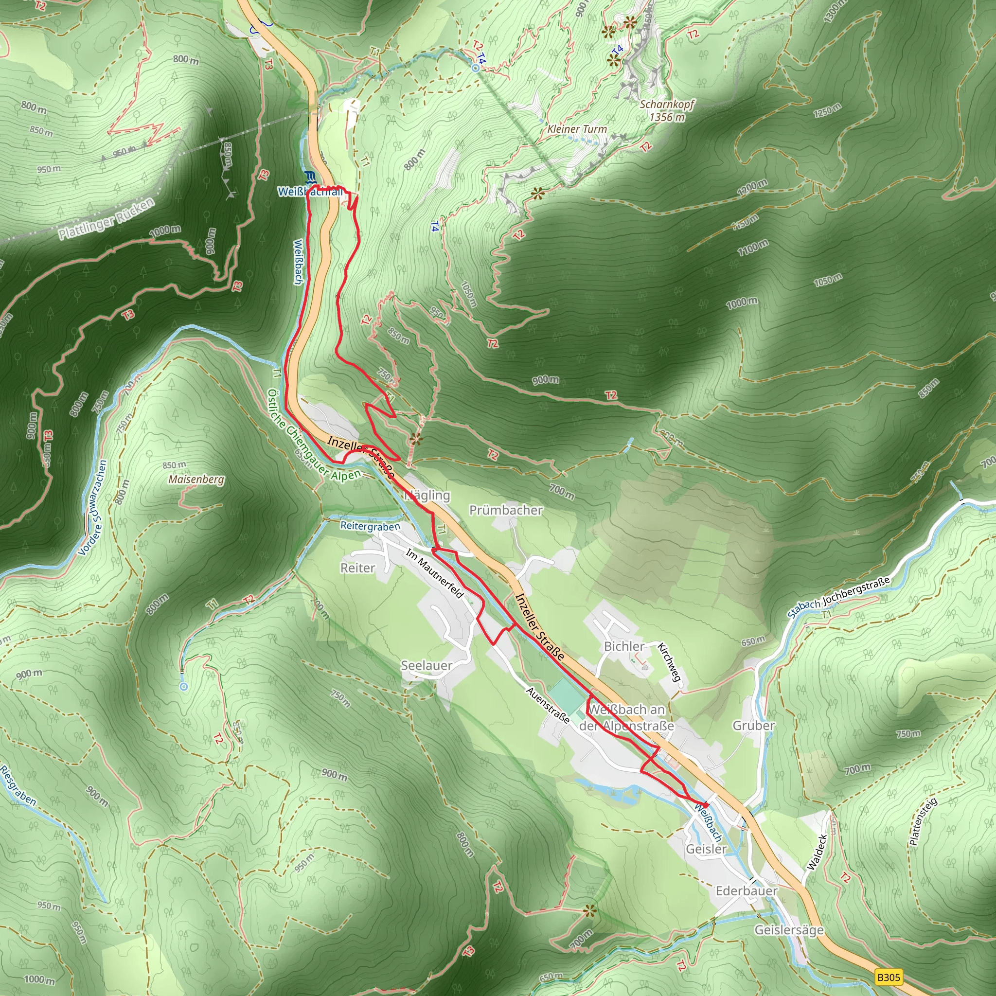 Weißbach via Salz AlpenSteig mobile static map