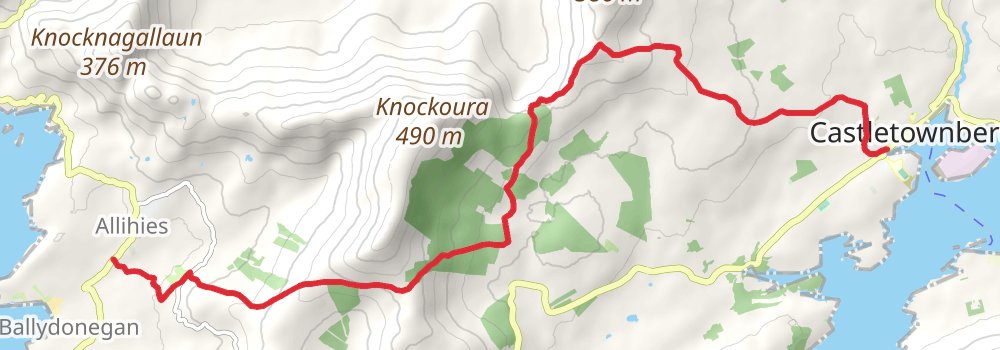 Beara Way 7-Day Gentle Tour (Hillwalk Tours) stage 2 Map