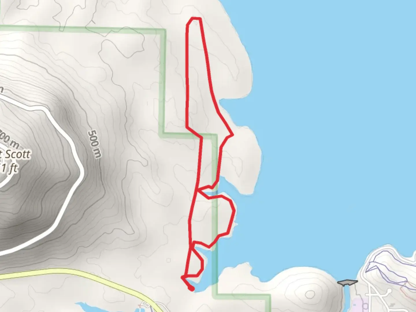An image depicting the trail Lake Lawtonka Overview Loop and its surrounding area.