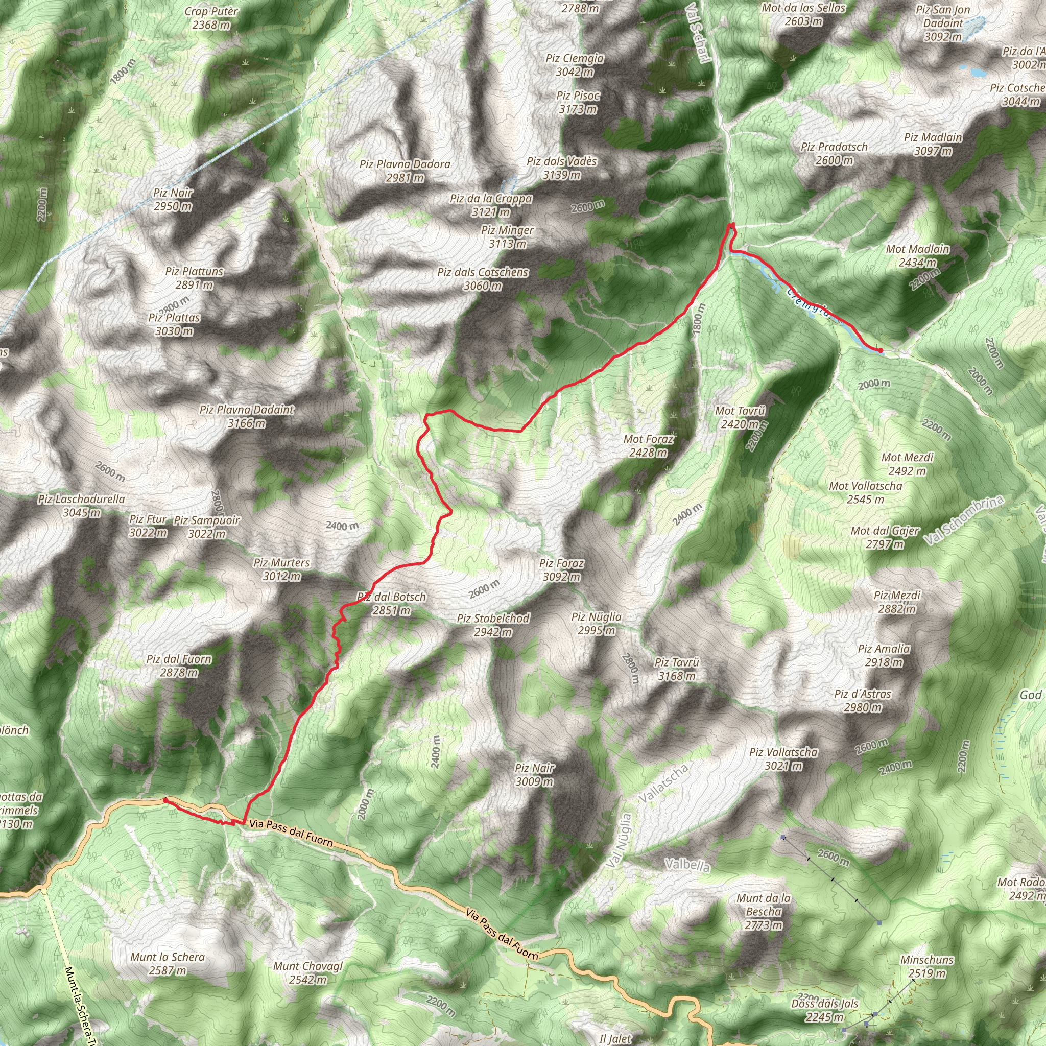 Fuorcla Val dal Botsch mobile static map