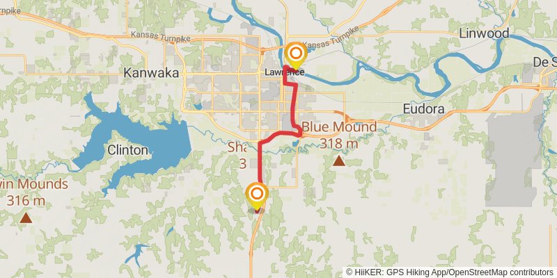 American Discovery Trail - Kansas stage 5 Map